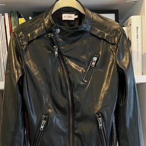 The Reset Vegan Leather Jacket with Metal Zipper Details Size Small